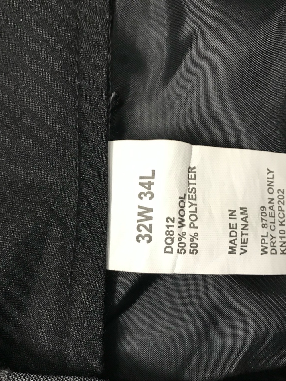 Kenneth Cole Gray Dress Pants 32W Straight Regular Flat Front Wool Blend Lined - Picture 6 of 6